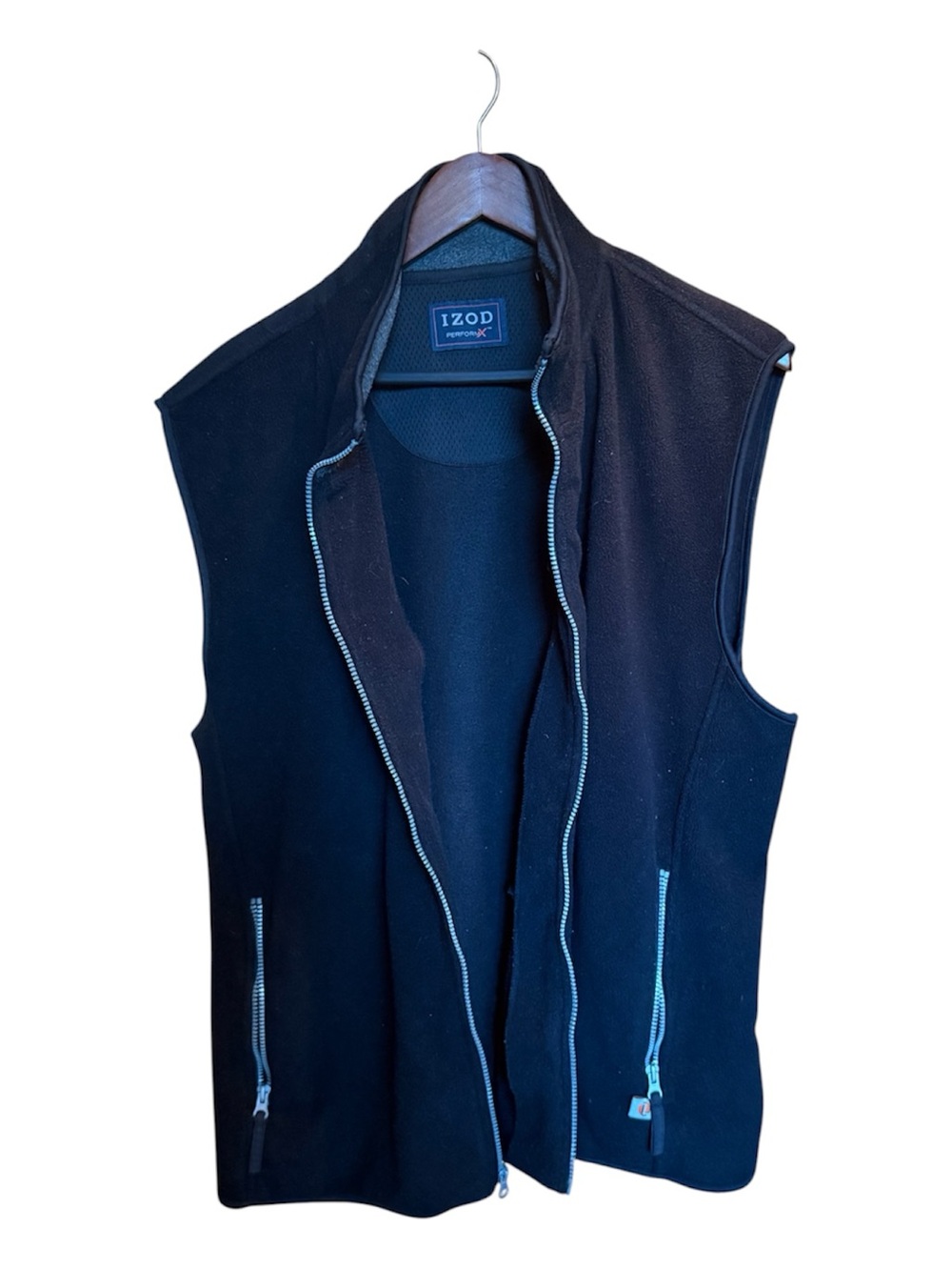 IZOD Black Men's Performance Fleece Vest size XL